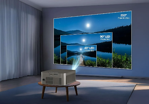 Full HD 1080P & 4K Support Smart Projector (8000 Lumens)